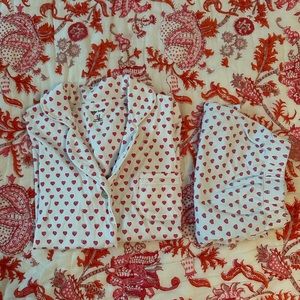 Roller Rabbit pink Hearts Polo Pajamas